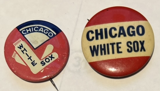 VINTAGE CHICAGO WHITE SOX PINS - 2 DIFFERENT