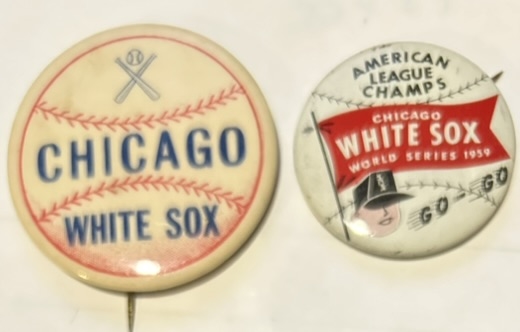 VINTAGE CHICAGO WHITE SOX  PINS- 2 DIFFERENT