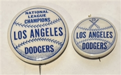 VINTAGE LOS ANGELES DODGERS PINS - 2 DIFFERENT