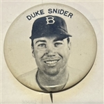 VINTAGE 50s DUKE SNIDER "BROOKLYN DODGERS" PIN -RARE