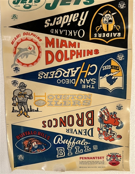 1966 AFL VINYL PENNANT SET