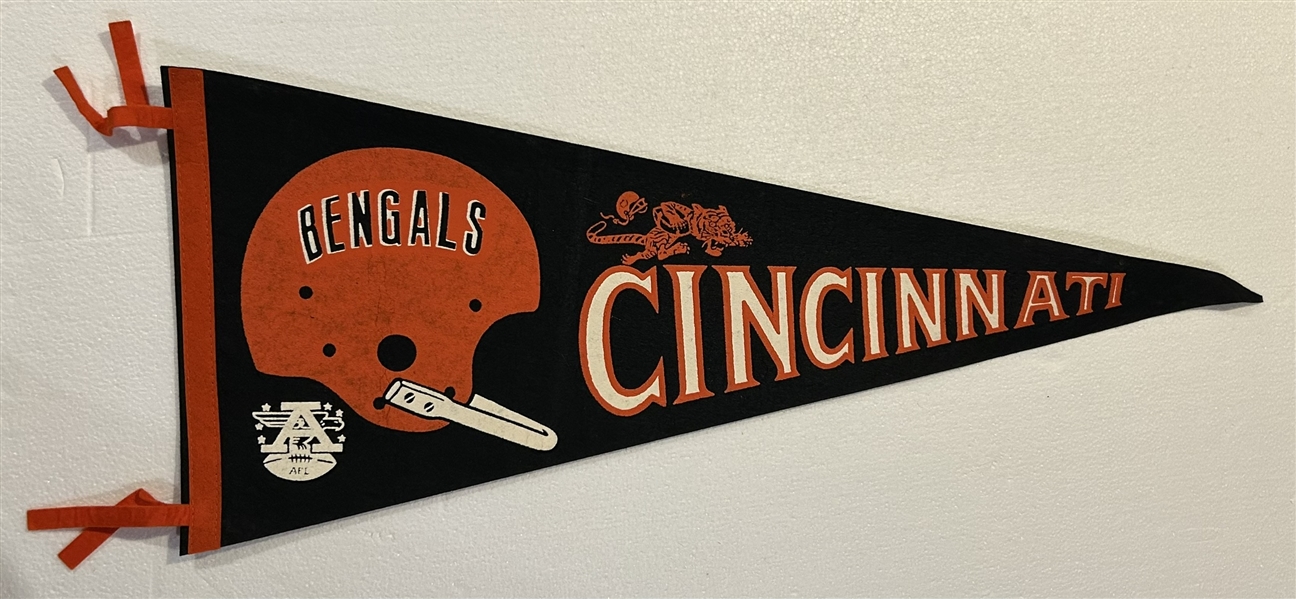 VINTAGE 60's AFL CINCINNATI BENGALS PENNANT