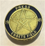 VINTAGE 1949 ALL-STAR GAME PRESS PIN @ EBBETS FIELD