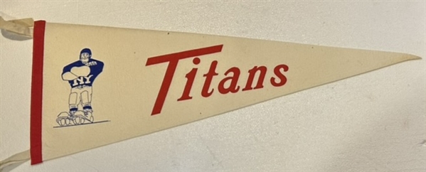 VINTAGE 60's AFL NEW YORK TITANS PENNANT