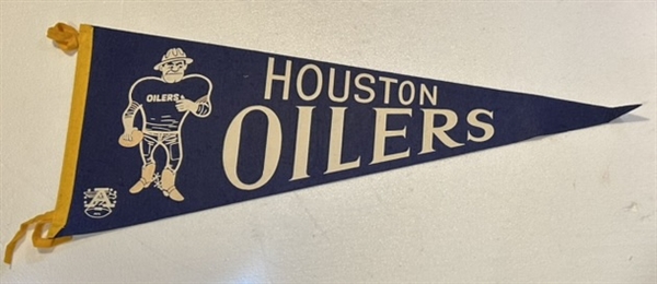 VINTAGE 60's AFL HOUSTON OILERS PENNANT