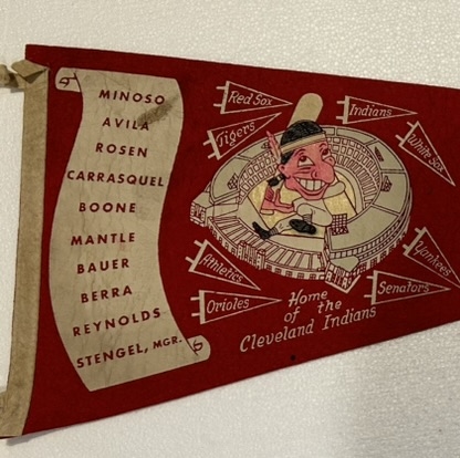 VINTAGE 1954 MLB ALL-STAR GAME PENNANT @ CLEVELAND