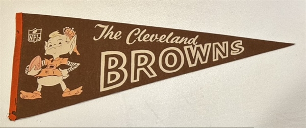 VINTAGE 60's CLEVELAND BROWNS PENNANT