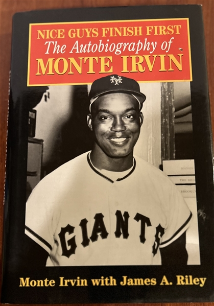 MONTE IRVIN NICE GUYS FINISH FIRST SIGNED BOOK w/COA