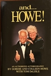 GORDIE HOWE "AND...HOWE" SIGNED BOOK w/COA