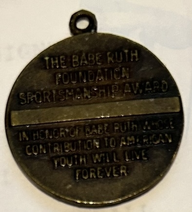 VINTAGE BABE RUTH SPORTMANSHIP AWARD MEDALLION