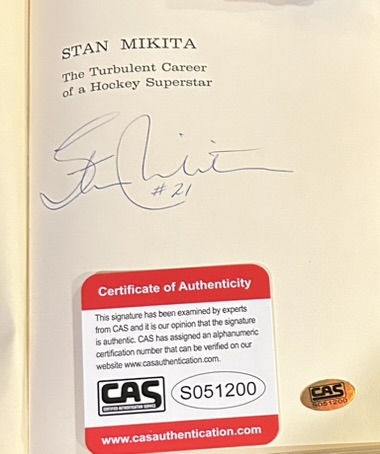 STAN MIKITA THE TURBULENT CAREER OF A HOCKEY SUPERSTAR SIGNED BOOK w/COA