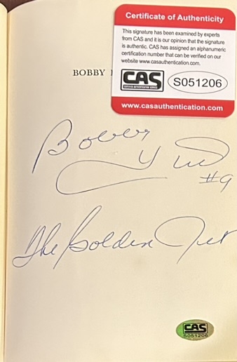 BOBBY HULL BOBBY HULL SIGNED BOOK w/COA