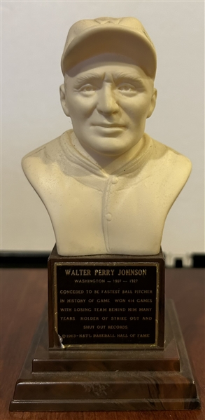 1963 WALTER JOHNSON OF FAME BUST / STATUE