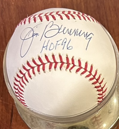 JIM BUNNING OFFICIAL NATIONAL LEAGUE SIGNED BASEBALL w/COA