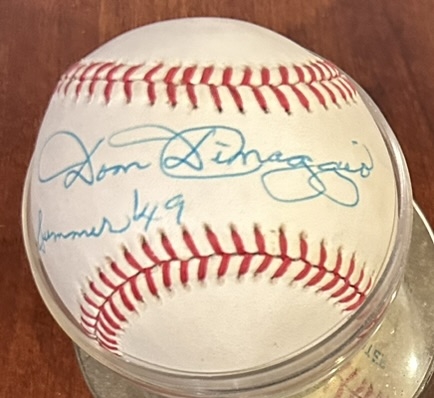 DOM DIMAGGIO OFFICIAL AMERICAN LEAGUE SIGNED BASEBALL w/COA