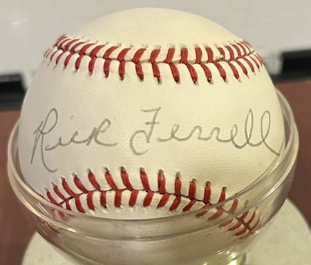 RICK FERRELL OFFICIAL AMERICAN LEAGUE SIGNED BASEBALL w/COA