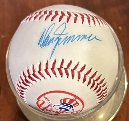 DON ZIMMER SIGNED NEW YORK YANKEES BASEBALL w/COA