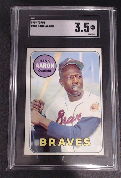 1969 TOPPS HANK AARON SGC 3.5