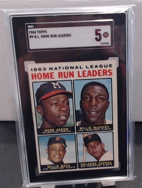 1964 TOPPS NL HOMERUN LEADERS SGC 5 (AARON MAYS)