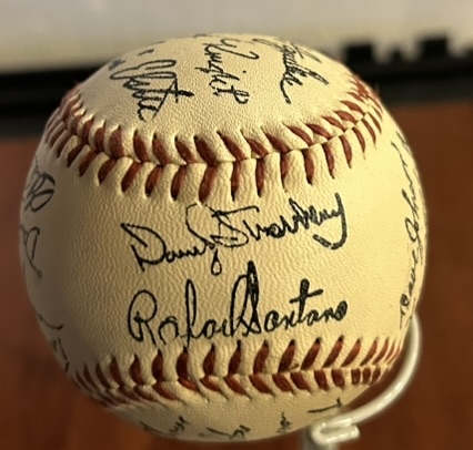 1986 NEW YORK METS FACSIMILE SIGNED BASEBALL- CHAMPIONSHIP SEASON