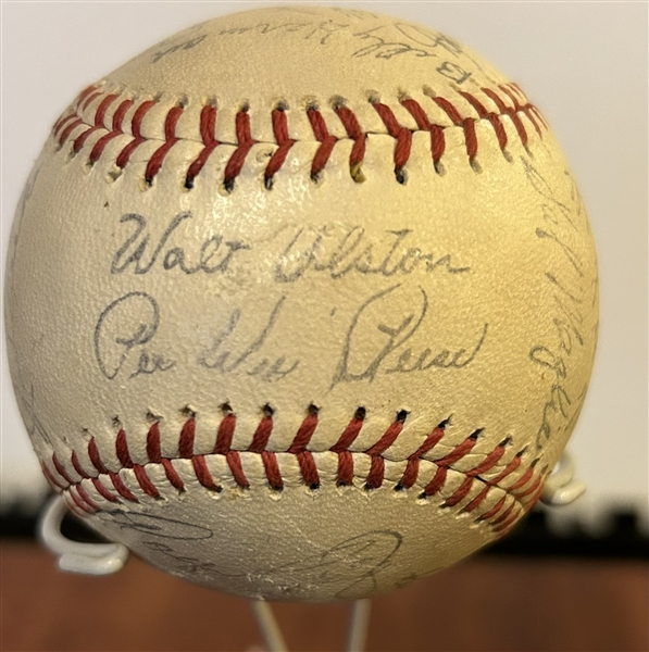 1957 BROOKLYN DODGERS FACSIMILE SIGNED BASEBALL- LAST SEASON IN NY