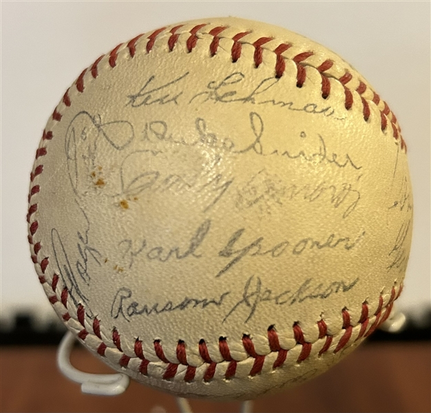 1957 BROOKLYN DODGERS FACSIMILE SIGNED BASEBALL- LAST SEASON IN NY