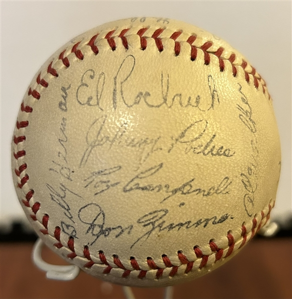 1957 BROOKLYN DODGERS FACSIMILE SIGNED BASEBALL- LAST SEASON IN NY