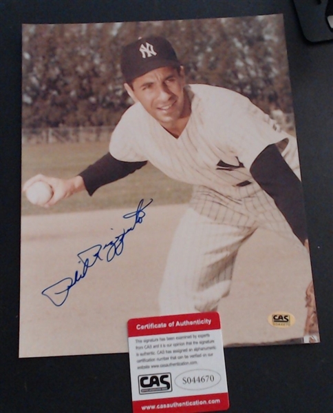 PHIL RIZZUTO AUTOGRAPHED 8X10 WITH COA