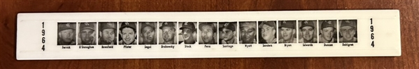 1964 KANSAS CITY ATHLETICS RULER W/PLAYER PHOTOS