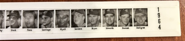 1964 KANSAS CITY ATHLETICS RULER W/PLAYER PHOTOS