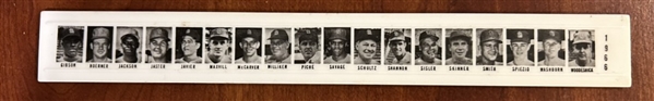 1966 ST. LOUIS CARDINALS RULER w/PLAYER PHOTOS