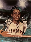 WILLIE MAYS 18" X 24" SIGNED POSTER w/COA