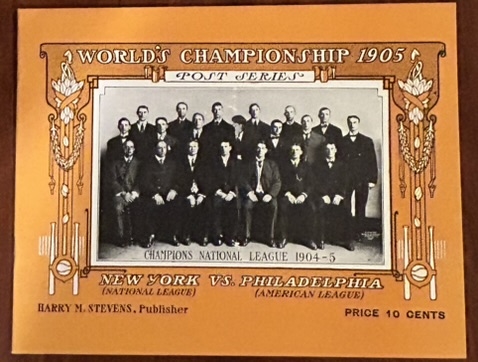 1905 ROBERT OPIE REPRO WORLD SERIES PROGRAM