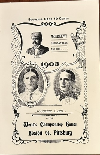 1903 ROBERT OPIE REPRO WORLD SERIES PROGRAM