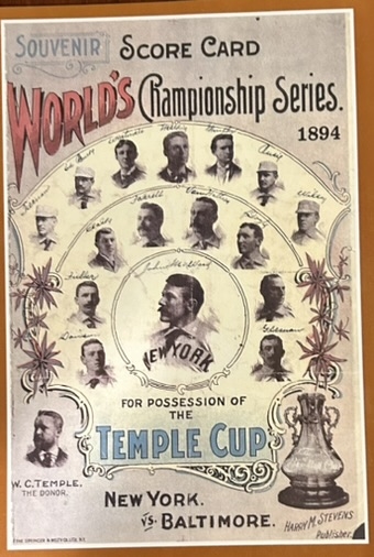 1894 ROBERT OPIE REPRO WORLD CHAMPIONSHIP SERIES PROGRAM