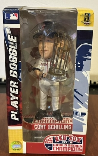 CURT SCHILLING 2007 BOSTON RED SOX WORLD CHAMPIONS BOBBING HEAD w/BOX