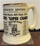 VINTAGE GREEN BAY PACKERS "CHAMPIONSHIP" MUG