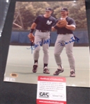 8x10 DUAL AUTO OF KEVIN MAAS AND DON MATTINGLY W/CAS COA