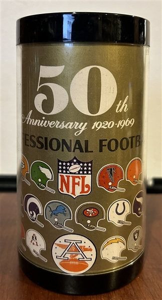 1969 NFL/AFL 50th ANNIVERSARY MUG w/HELMET LOGOS