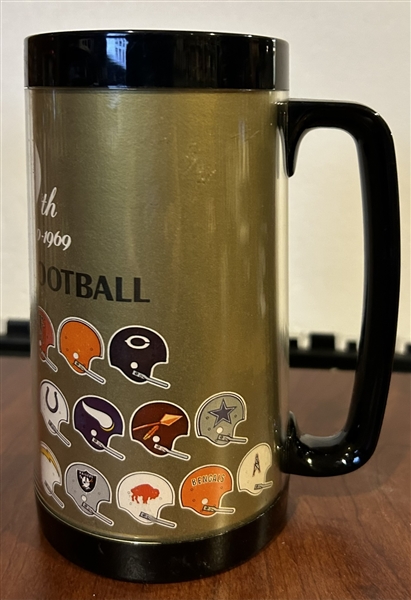 1969 NFL/AFL 50th ANNIVERSARY MUG w/HELMET LOGOS