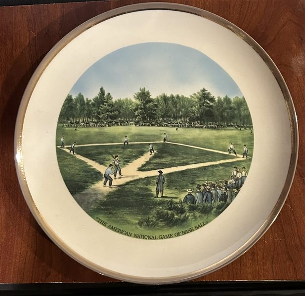 VINTAGE THE AMERICAN NATIONAL GAME OF BASE BALL PLATE