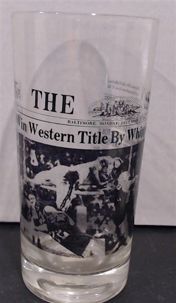 1968 BALTIMORE COLTS WESTERN DIVISION CHAMPS GLASS