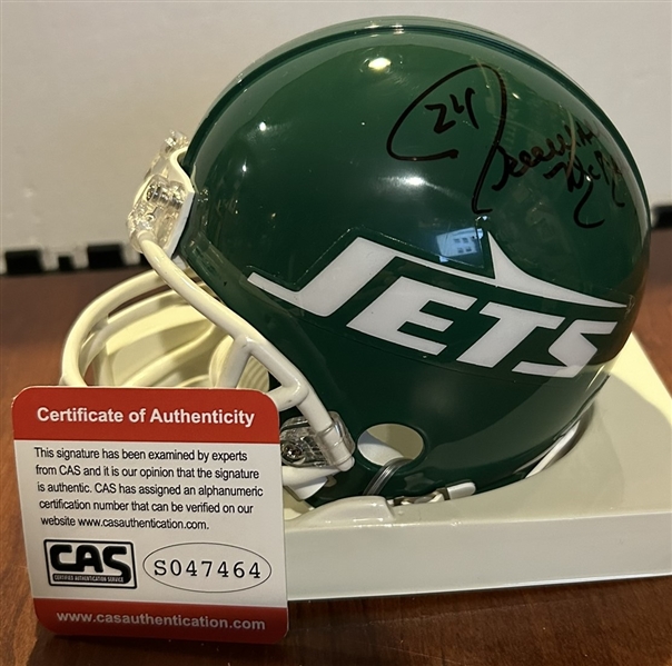 FREEMAN MCNEIL NEW YORK JETS SIGNED MINI HELMET w/COA