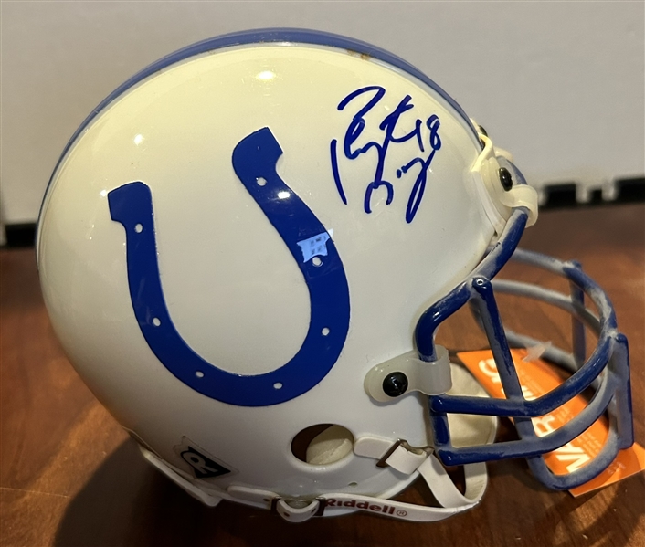 PEYTON MANNING AUTOGRAPHED MINI HELMET w/COA