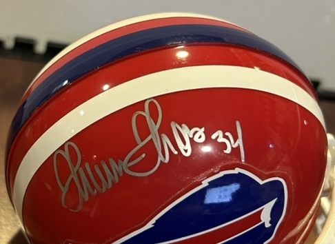 THURMAN THOMAS AUTOGRAPHED MINI HELMET w/COA