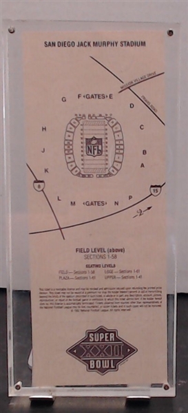 SUPER BOWL XXII REPLICA TICKET