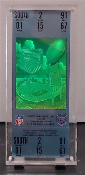 SUPER BOWL XXV REPLICA TICKET