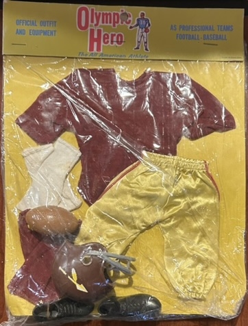 VINTAGE 60's WASHINGTON REDSKINS JOHNNY HERO UNIFORM- SEALED IN PACKAGE