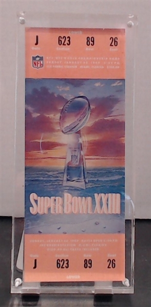 SUPER BOWL XXIII REPLICA TICKET