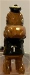 VINTAGE 50s "ANRI" TULANE MASCOT WOOD CARVED STATUE